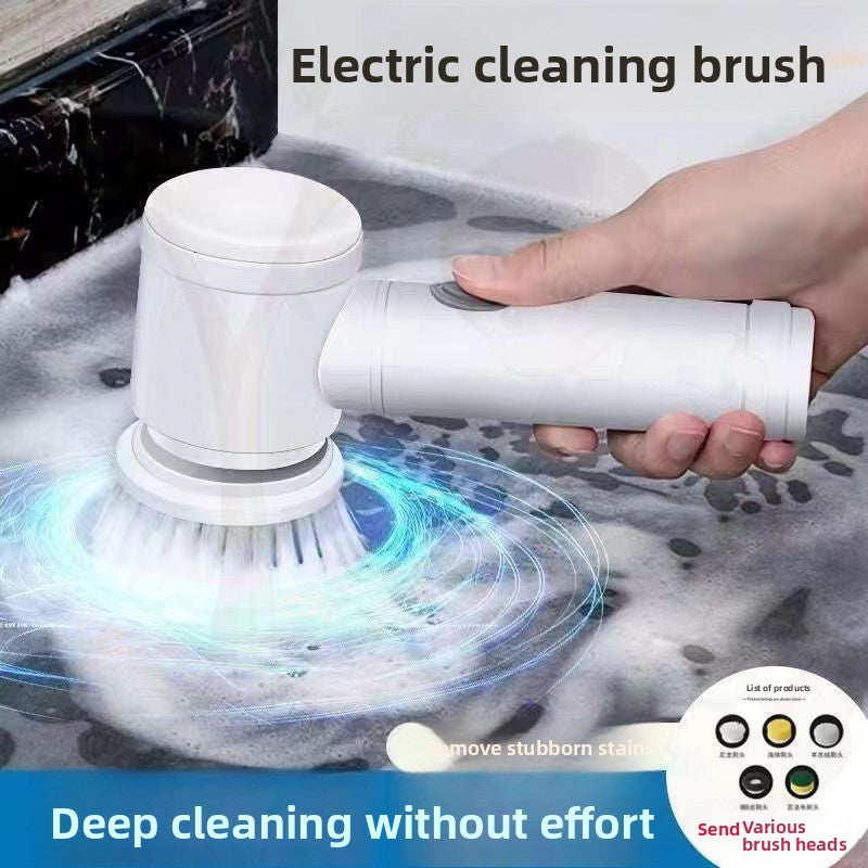 Portable electric cleaning brush for multiple surfaces